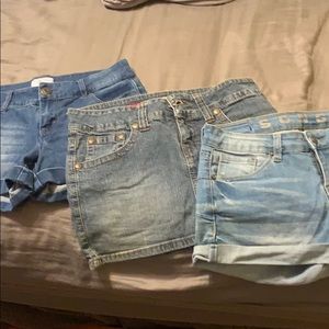 2 pair of lightly used shorts & 1 Jean skirt